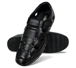 Men Premium Leather Black Open Mule For Men ( ST-1038 BLACK )