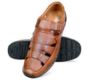Men Premium Leather Tan Open Mule For Men ( ST-1038 TAN )