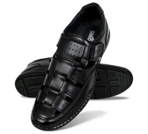 Men Premium Leather Black Open Mule For Men ( ST-1039 BLACK )