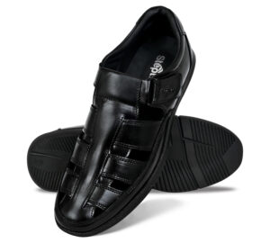 Men Premium Leather Black Open Mule For Men ( ST-1055 BLACK )